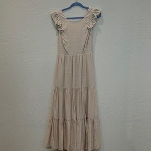 Express, Cream Tie Back Maxi Dress